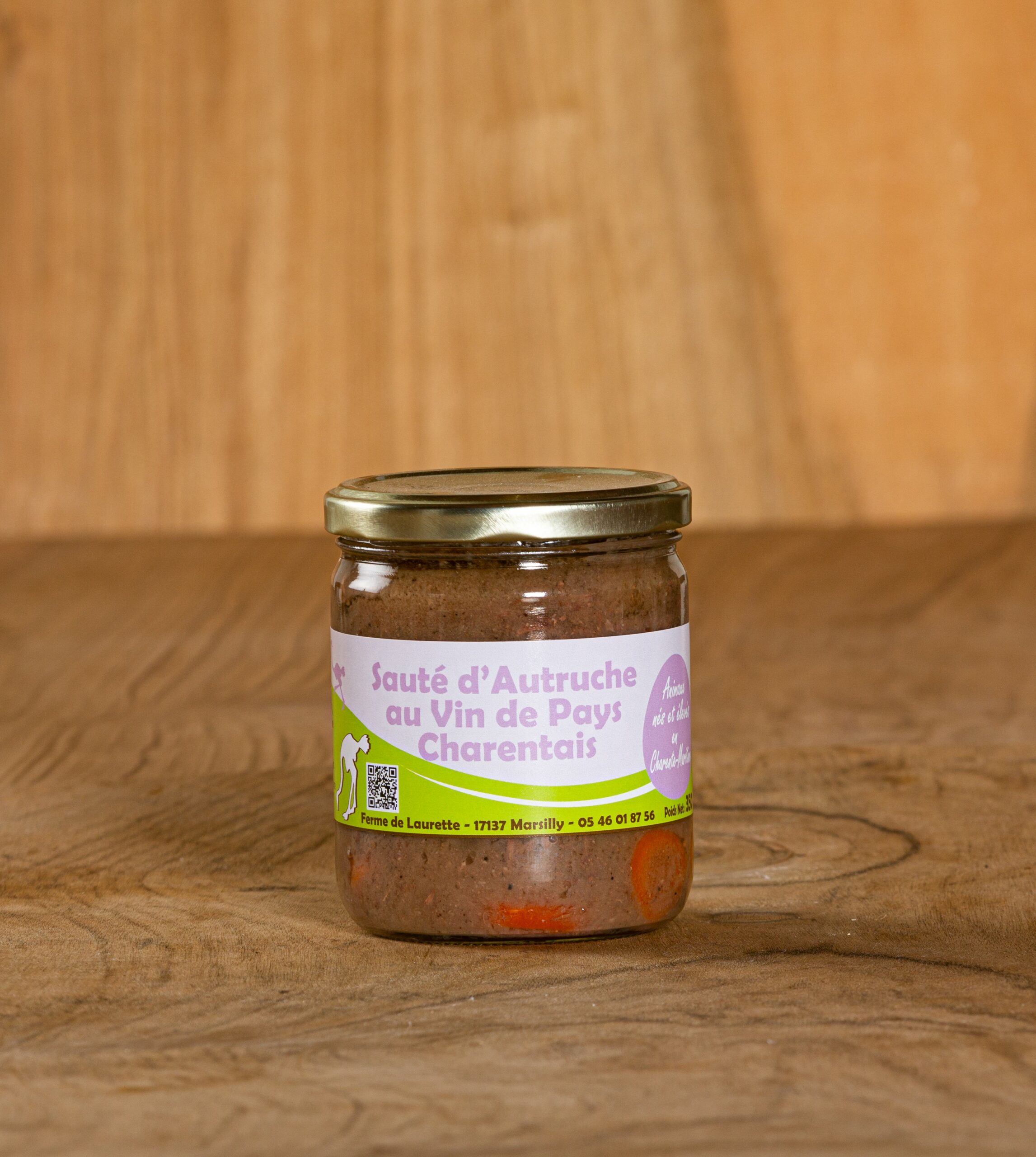 Sauté d'Autruche au Vin de Pays Charentais 850g