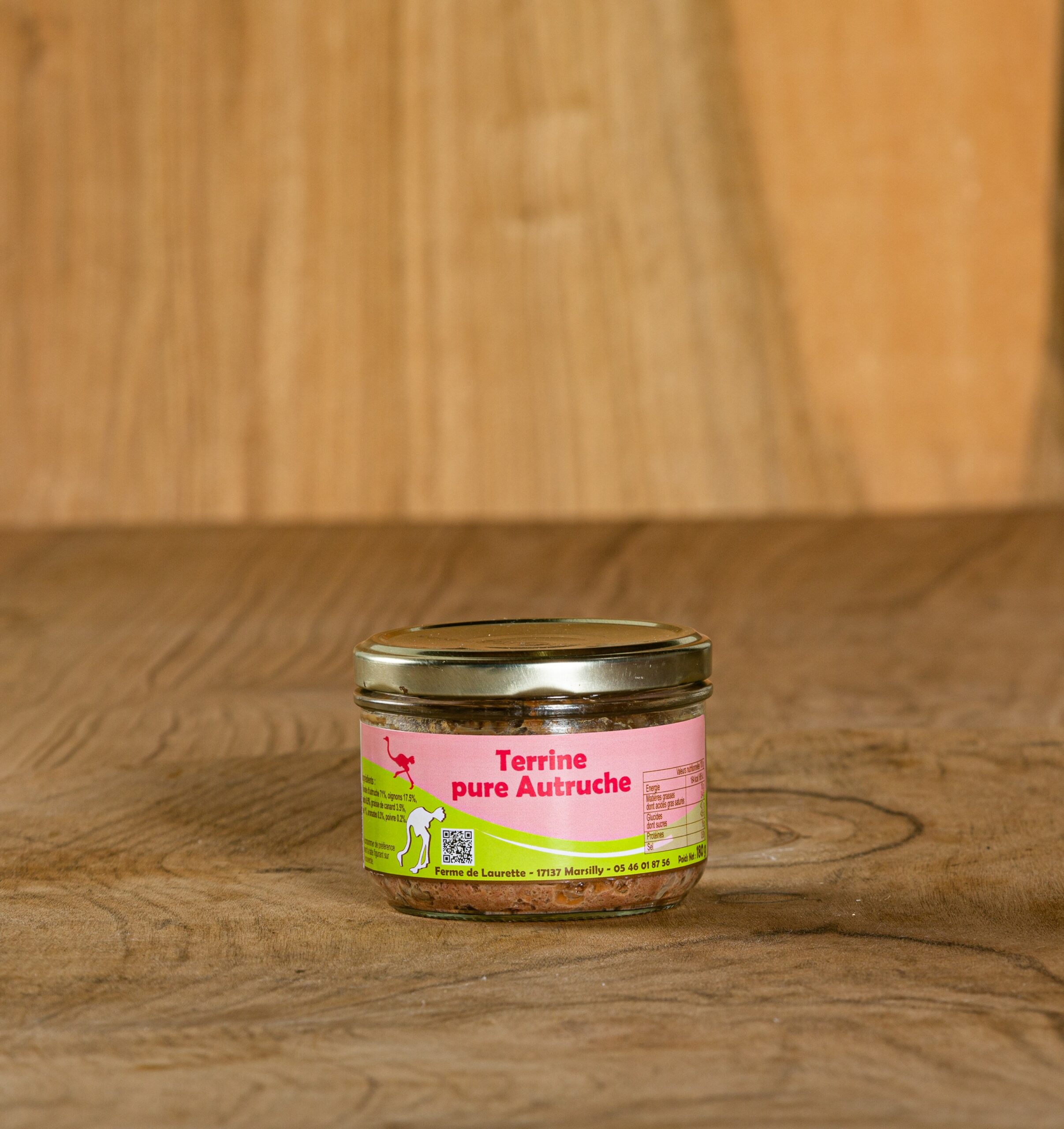 Terrine 100% autruche 90g