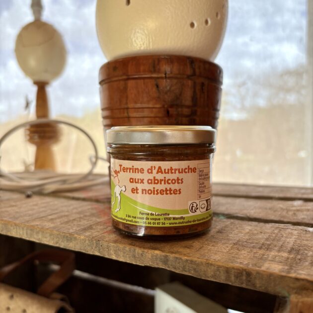 Terrine d'autruche aux abricots et noisettes 90g